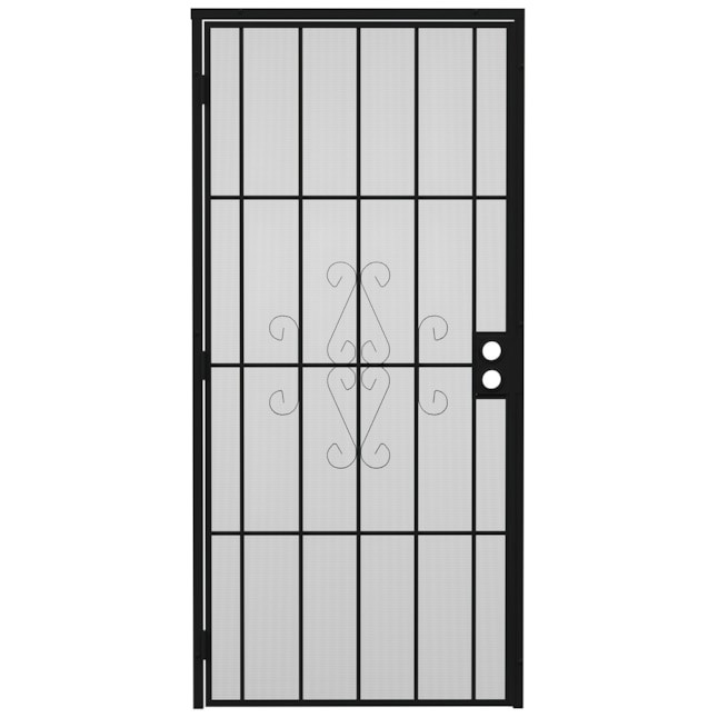 Gatehouse Magnum 36-in X 81-in Black Steel Surface Mount Security Door ...