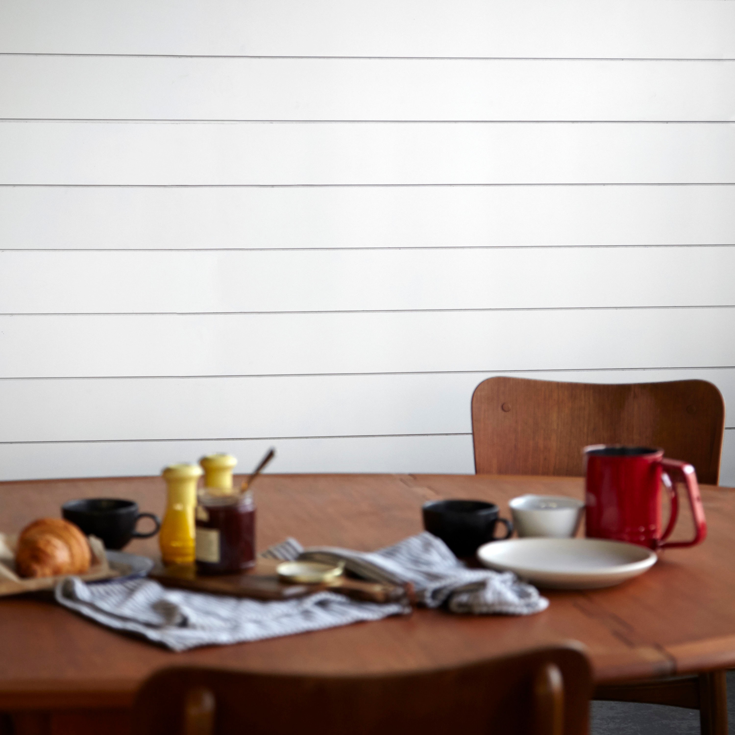 Timeline Wood Classic White MDF Shiplap Wall Plank Kit (Coverage Area ...