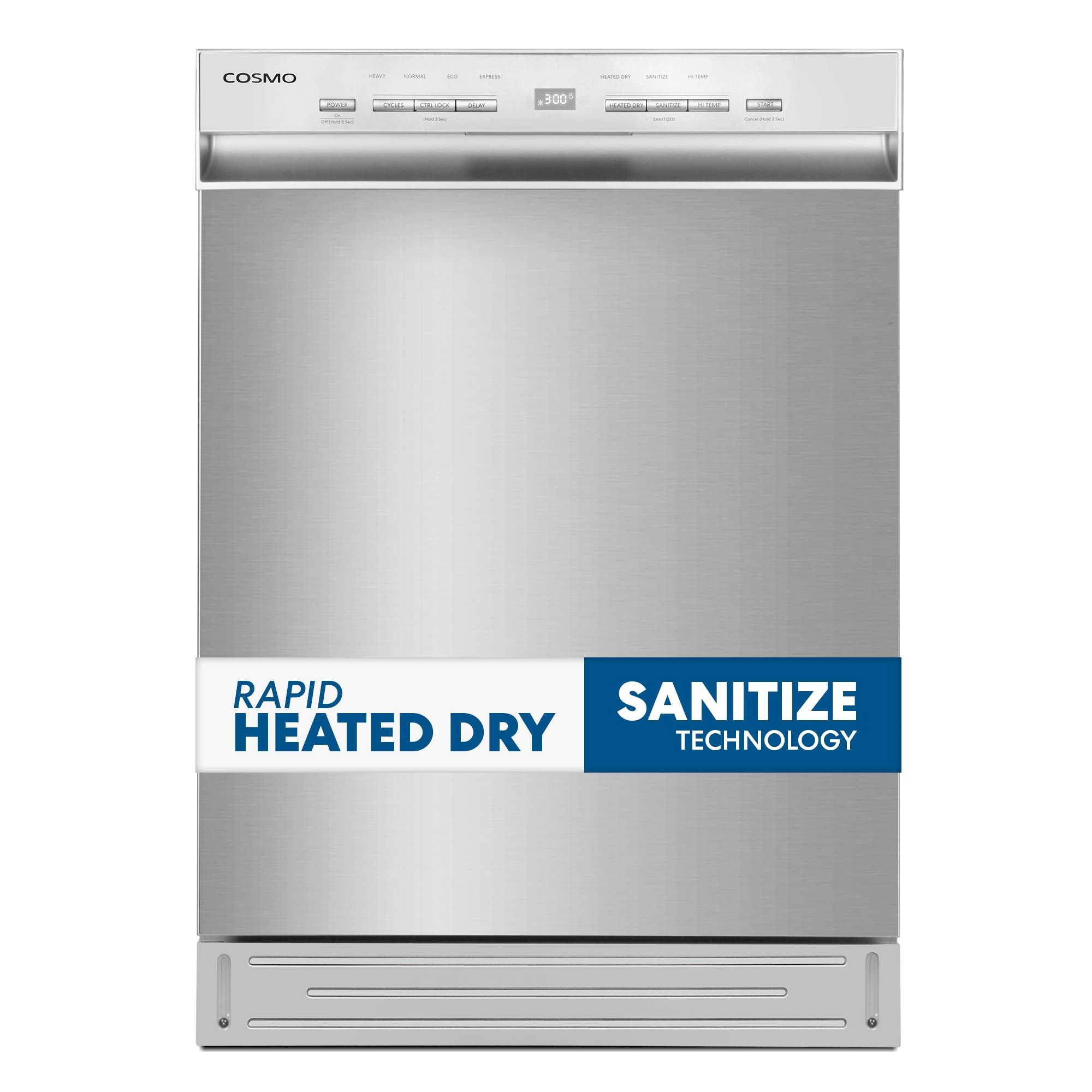 Cosmo Front Control 24-in Built-In Dishwasher (Stainless Steel) ENERGY ...