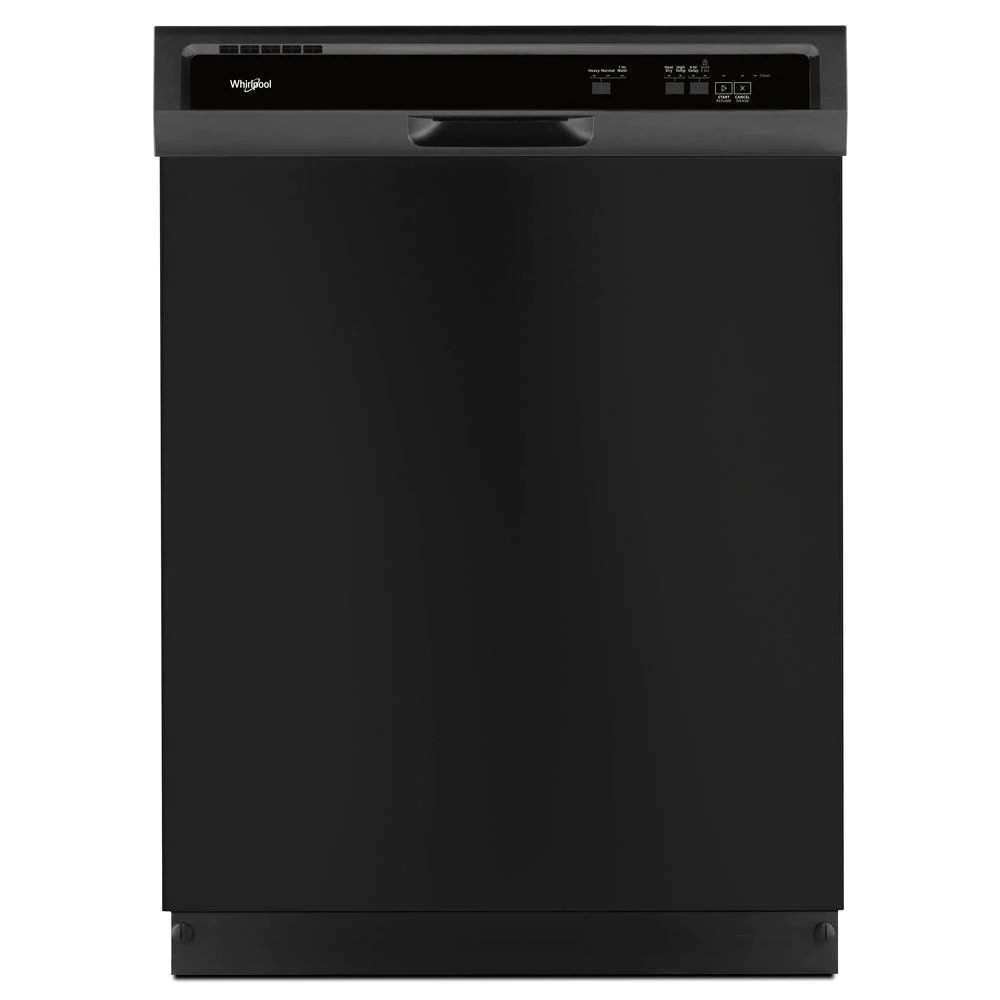 Whirlpool 24in Front Control BuiltIn Dishwasher (Black) ENERGY STAR
