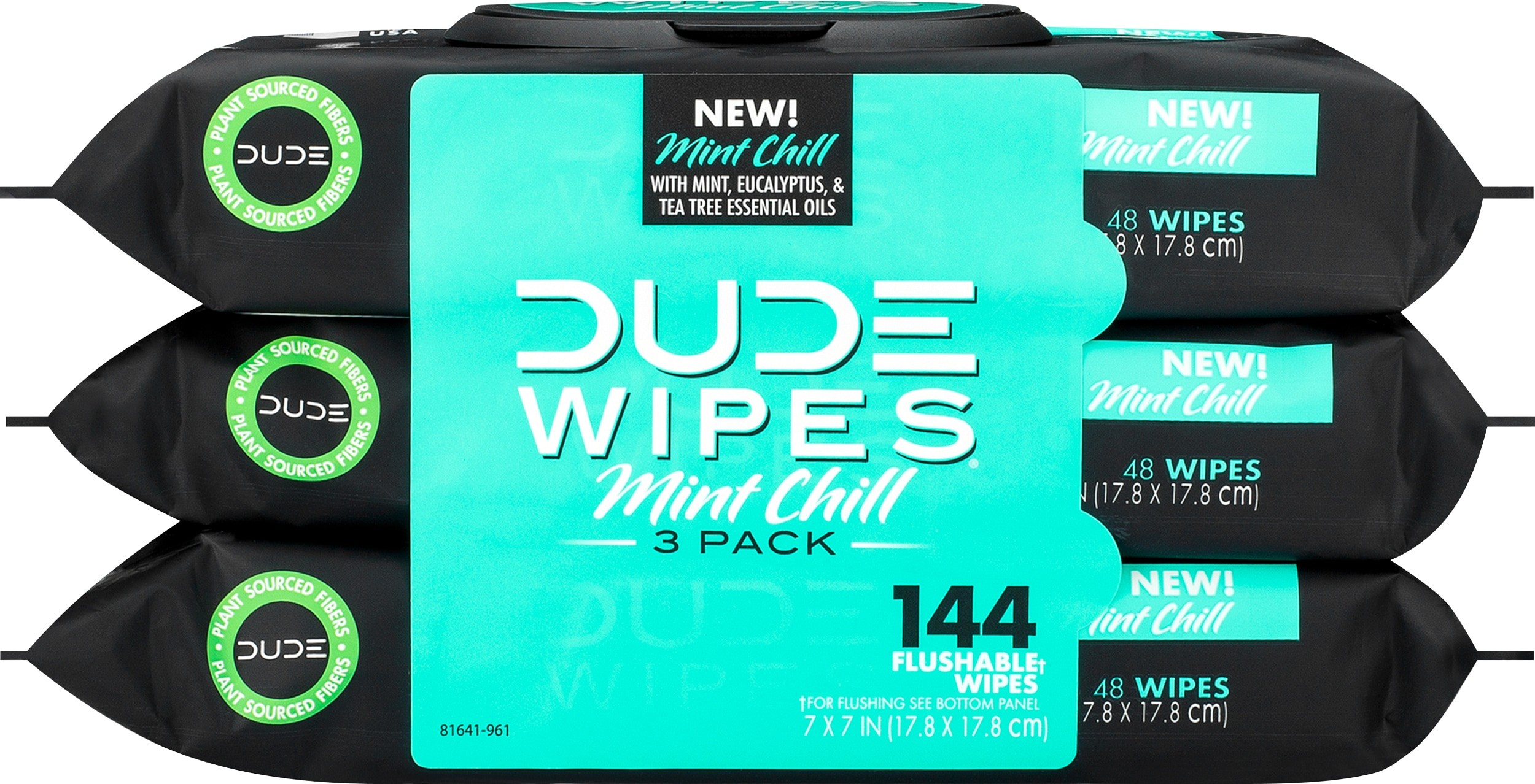 DUDE WIPES Dude Wipes 3Packs 48Pack Natural Fiber Blend Flushable