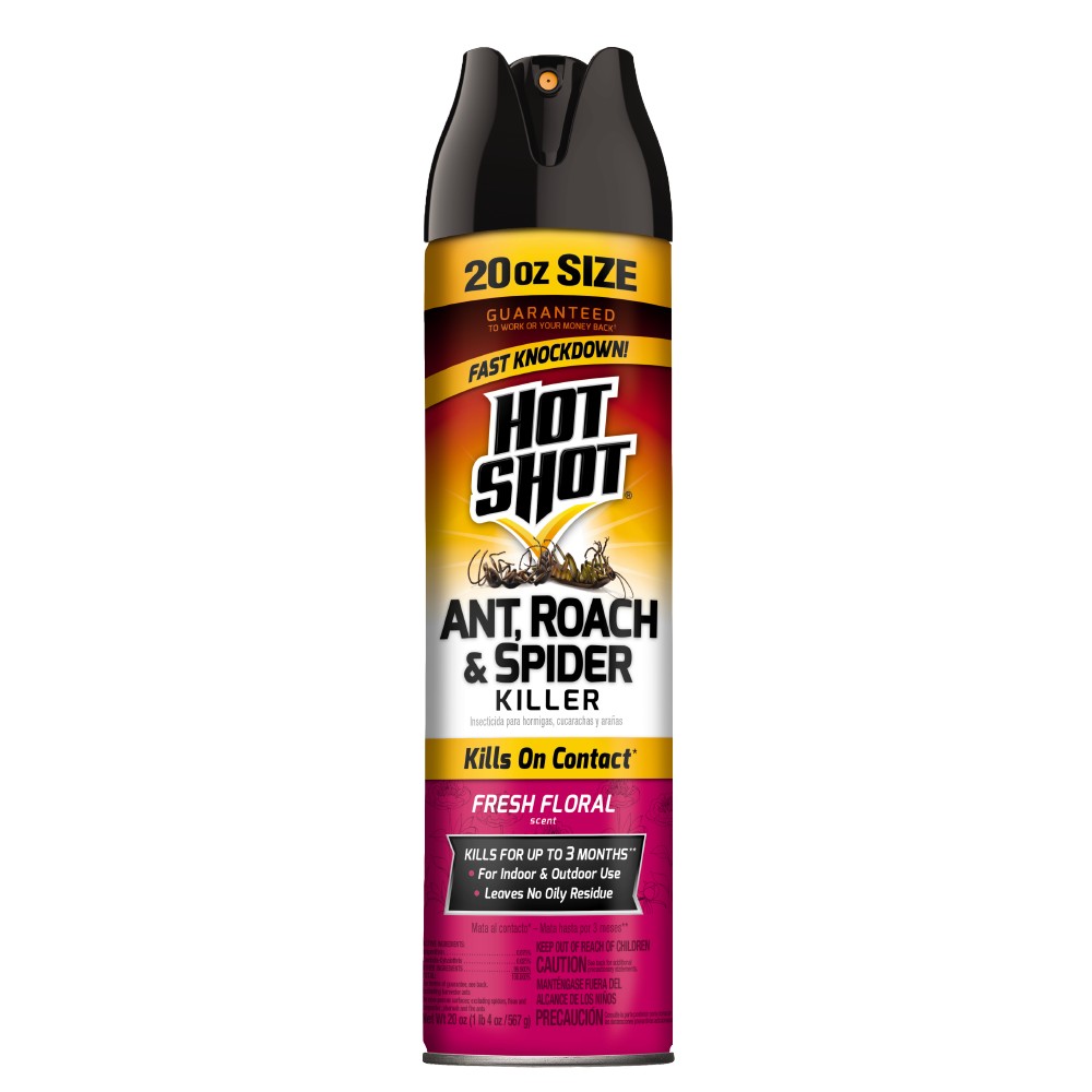 Hot Shot 20oz Ant, Roach and Spider Killer Fresh Floral Home and