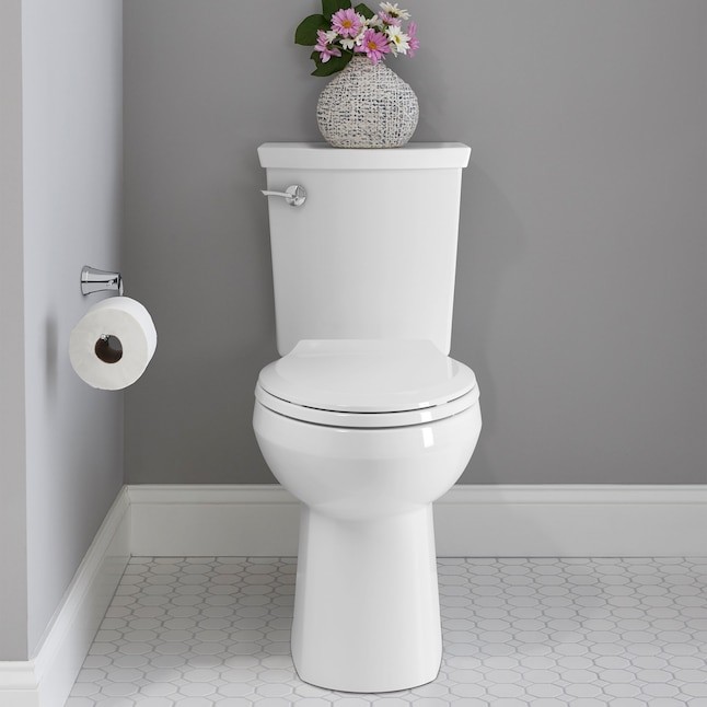 American Standard H2Optimum White Elongated Standard Height 2piece