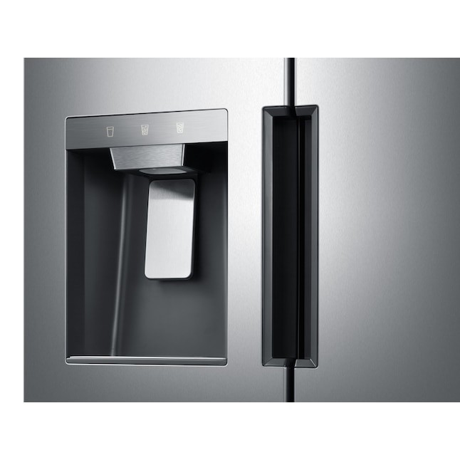 Midea 26.3cu ft SidebySide Refrigerator with Ice Maker (Stainless