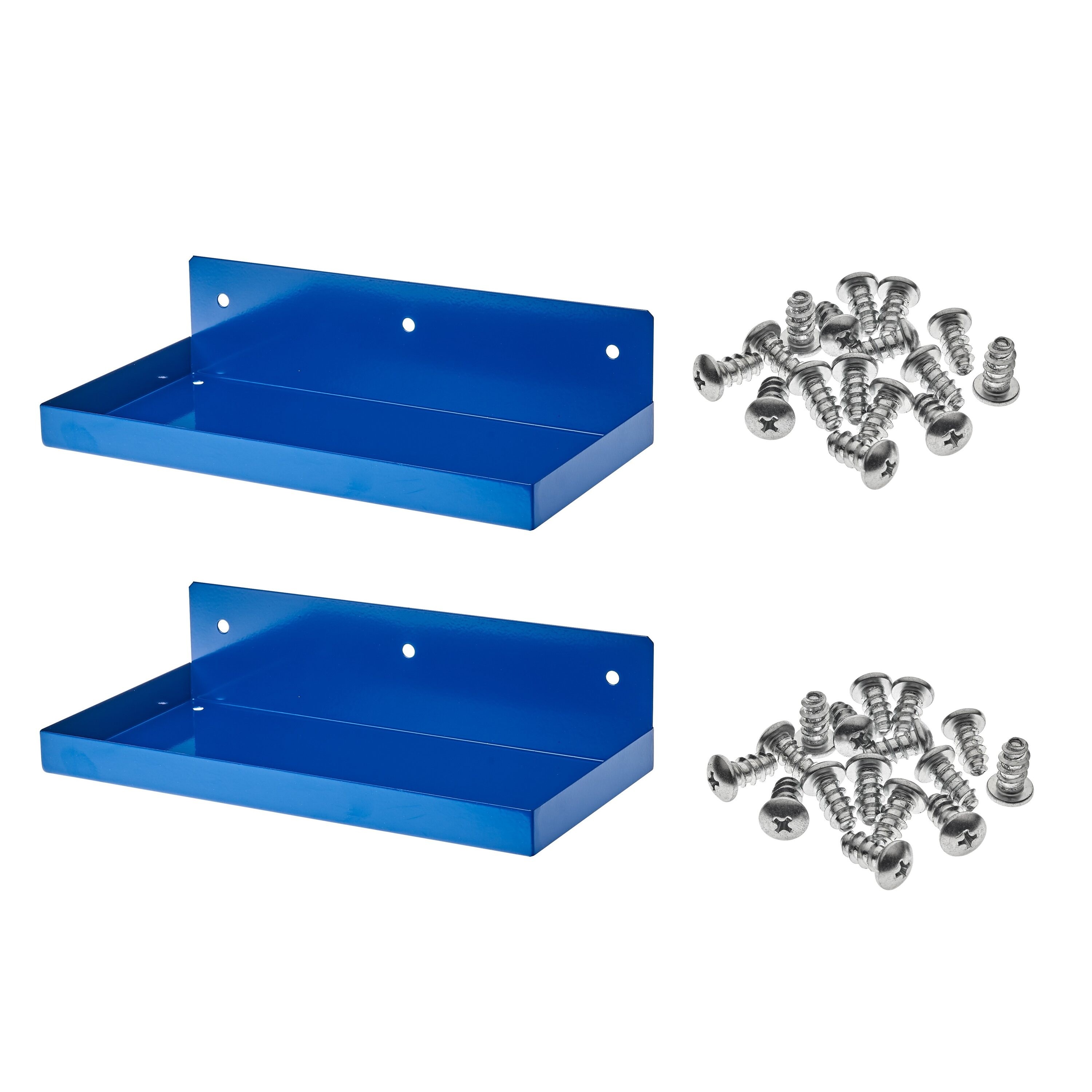 DuraHook 2-Piece Steel Pegboard Shelf in Blue (12-in W x 3-in H ...