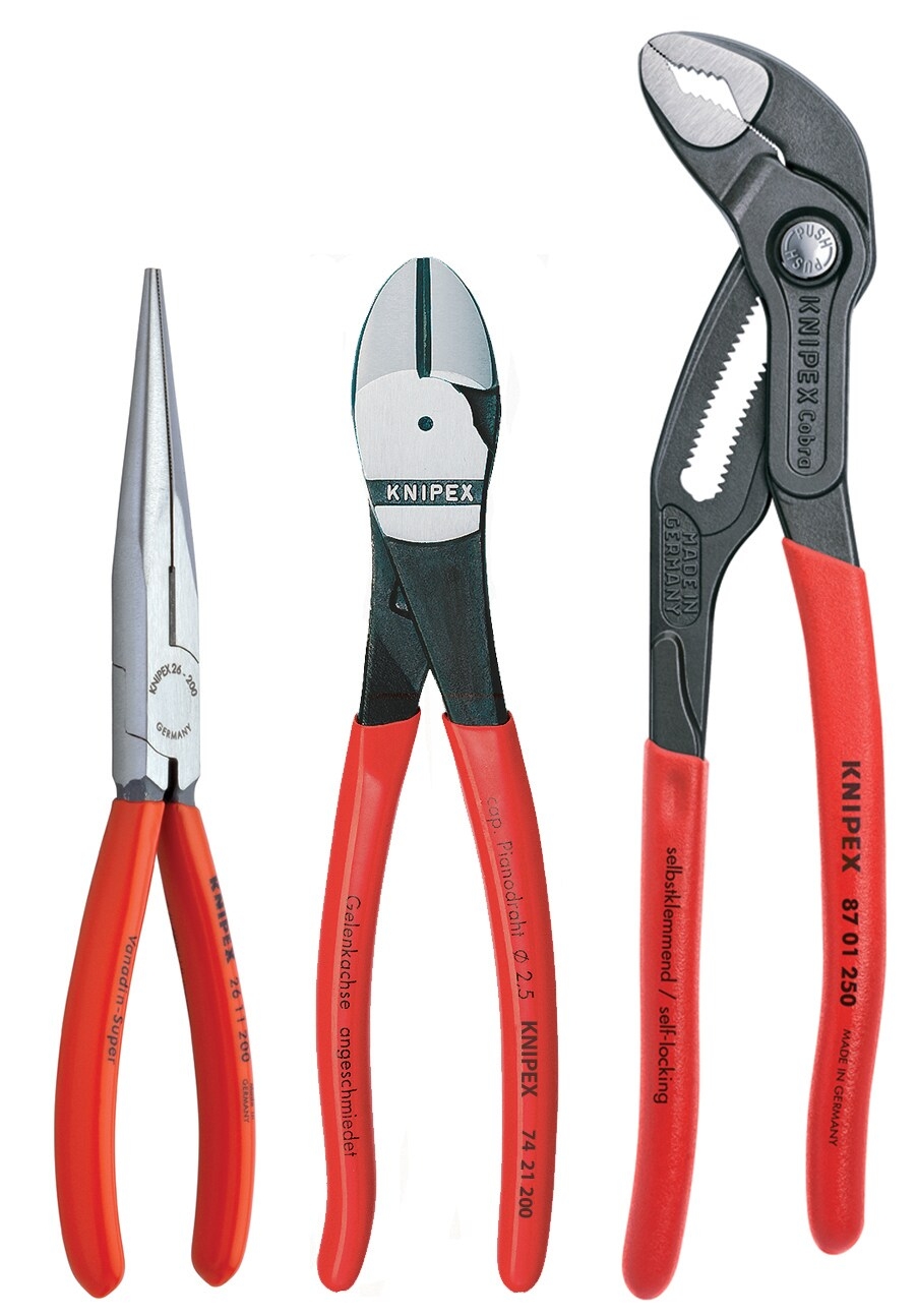 KNIPEX Universal 3-Pack Assorted Pliers | 00 20 08 US2 Best Deals and ...