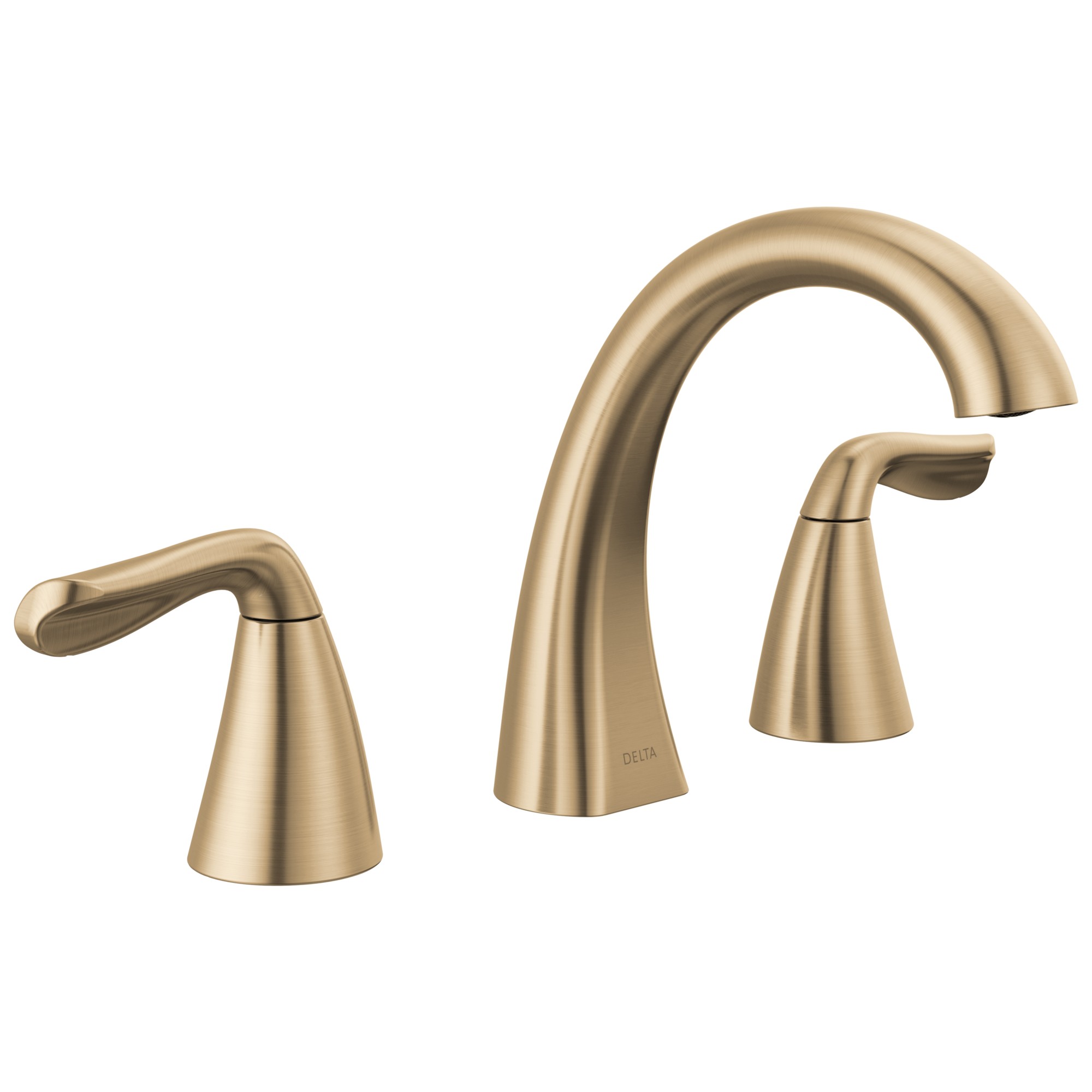 Delta Arvo Champagne Bronze Widespread 2 Handle Watersense Bathroom Sink Faucet With Drain 1555