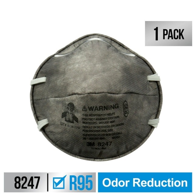 3M Grey Disposable R95 Painting; Sanding and Fiberglass Safety Mask