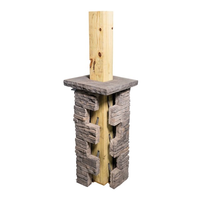 ClipStone 14in x 14in ColumnWrap Northern Ledge 1lin ft Mystic Manufactured Stone Veneer in