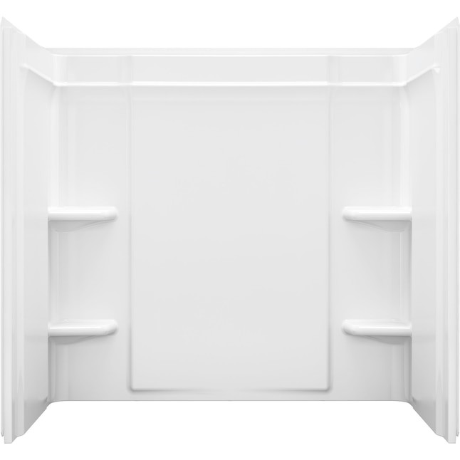 Sterling 60in L x 30in W x 73in H White Vikrell Bathtub Surround