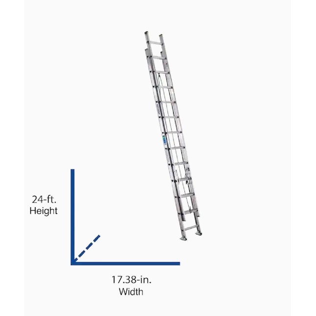 Werner D12002 Aluminum 24ft Type 2 225 lbs. Capacity Extension