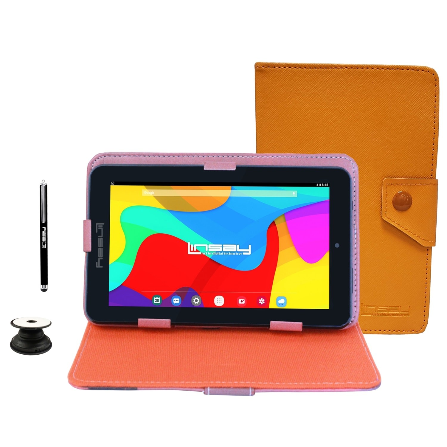 LINSAY Tablet 7-in Wi-fi Only Android 13 64 GB with Case Included ...