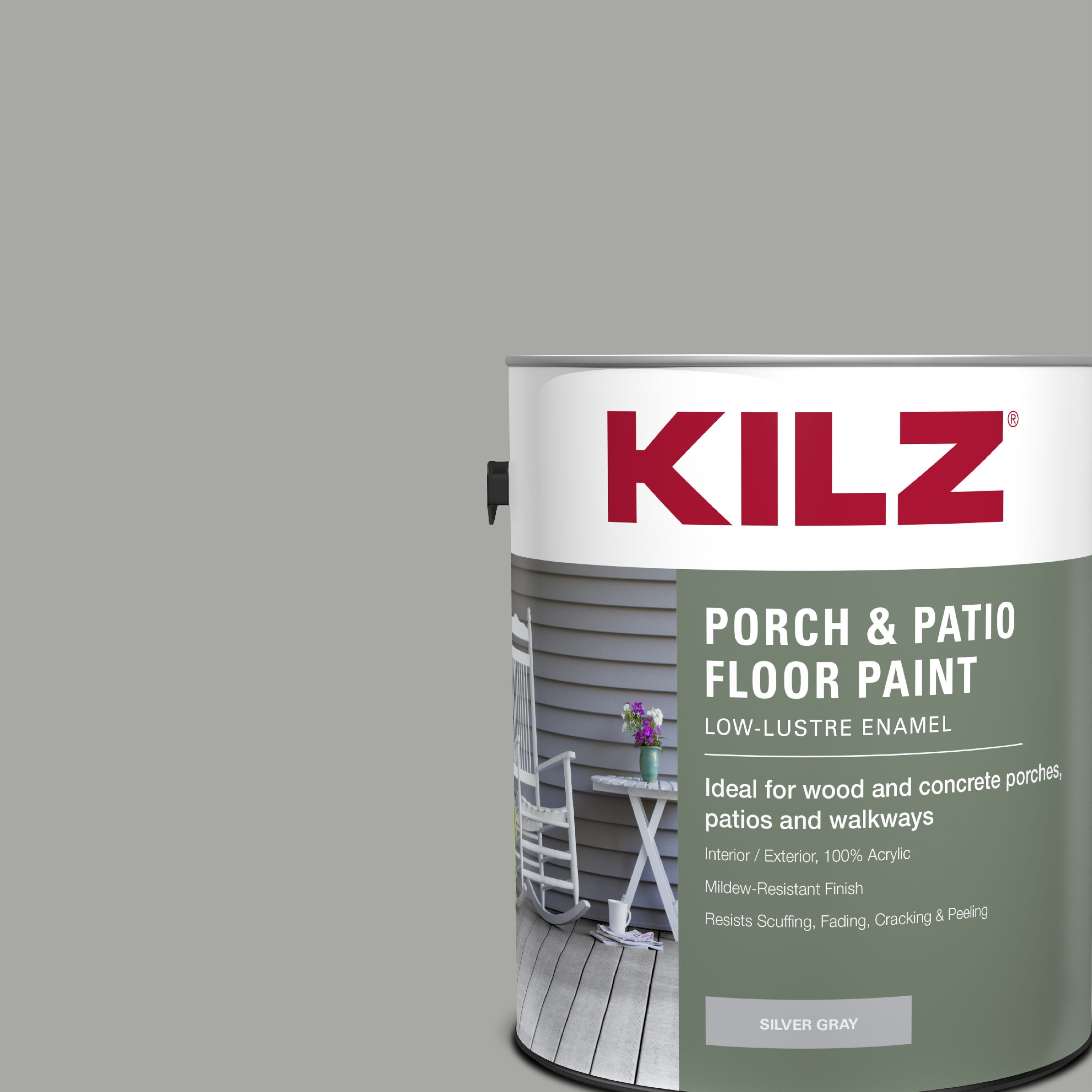KILZ Porch and Patio Silver Gray Low Luster Eggshell Interior/Exterior