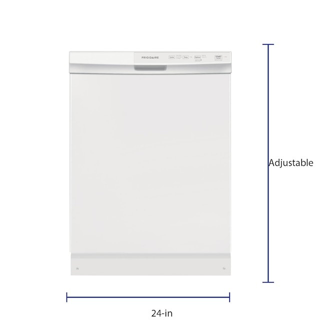 Frigidaire Front Control 24in BuiltIn Dishwasher (White) ENERGY STAR