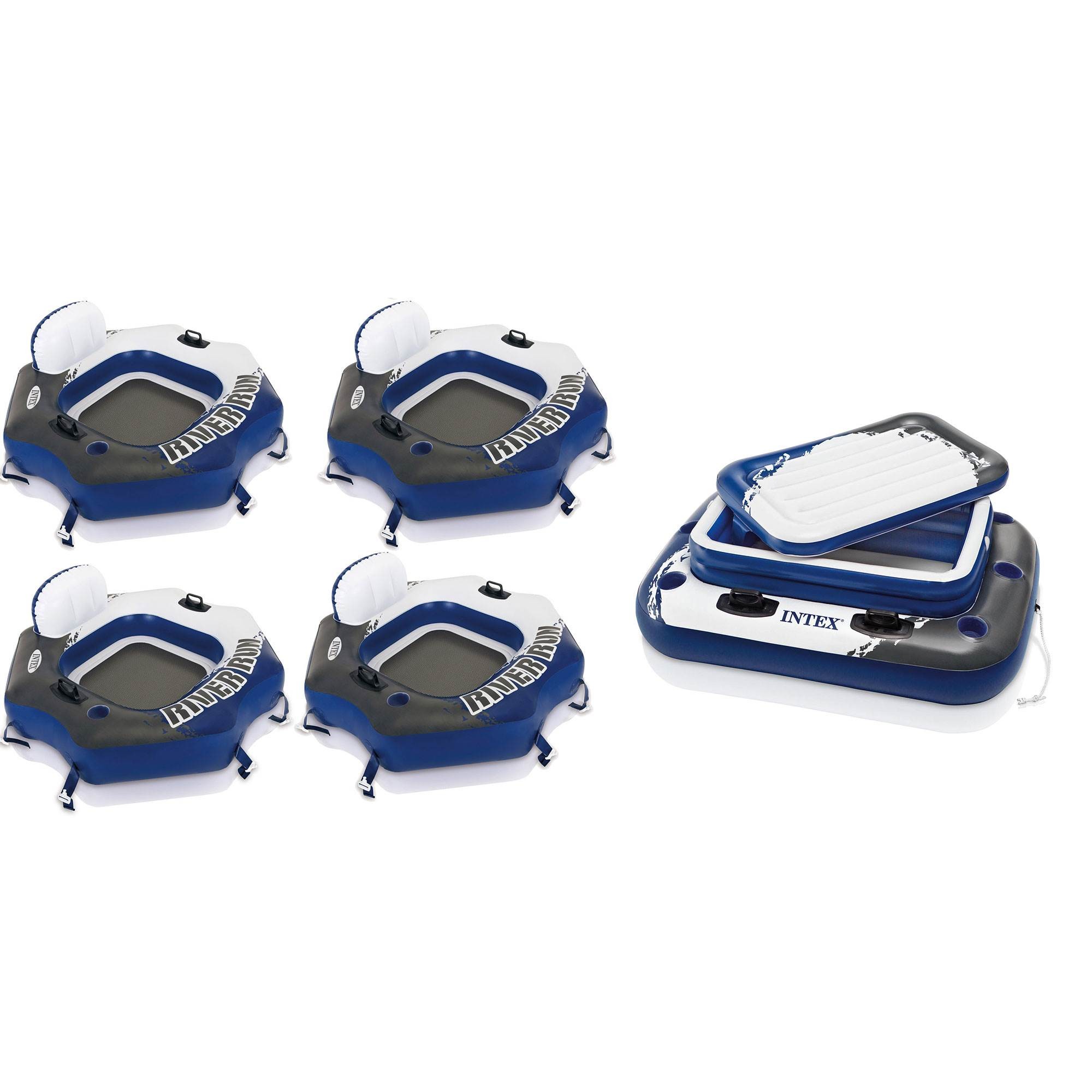 Intex 53-in x 53-in 1-Seat Blue Inflatable Raft 5-Pack | 113434 Best ...