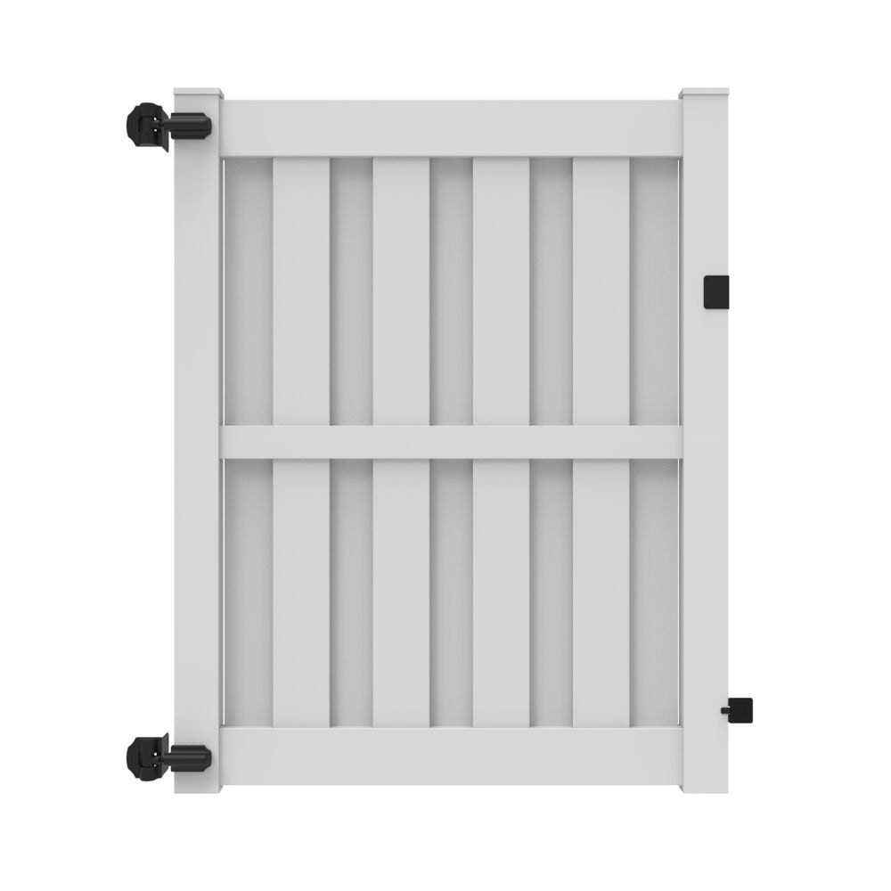 Freedom Birchdale 6-ft H x 5-ft W White Vinyl Fence Gate Kit (Unassembled)