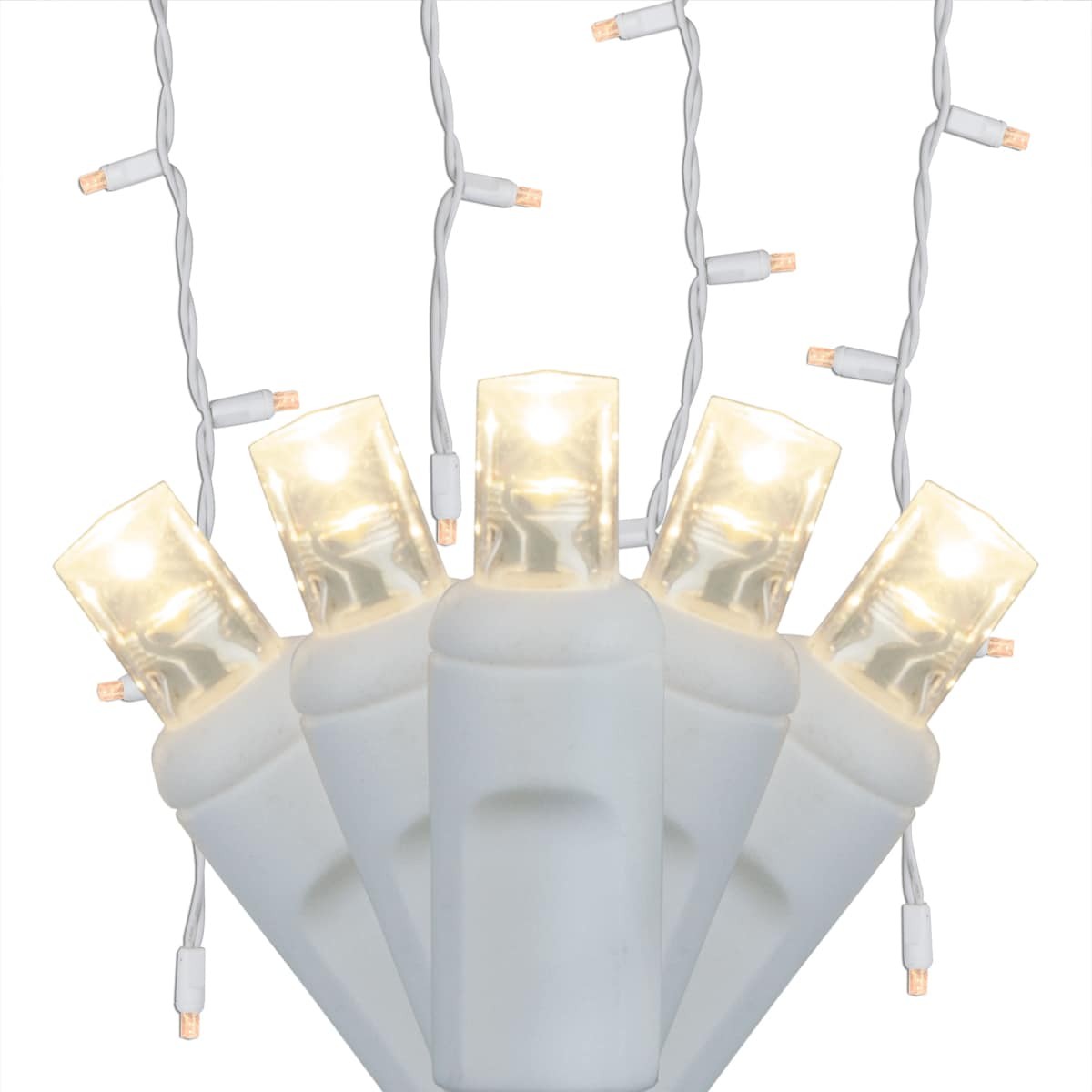 Wintergreen Lighting 5mm LED Christmas lights 70Count Constant White