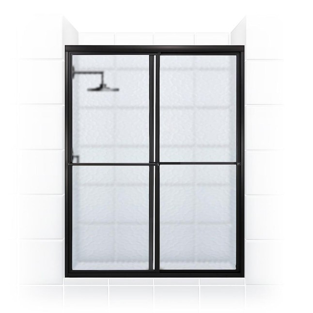 Coastal Shower Doors Newport Matte Black 60in x 70in Framed Bypass