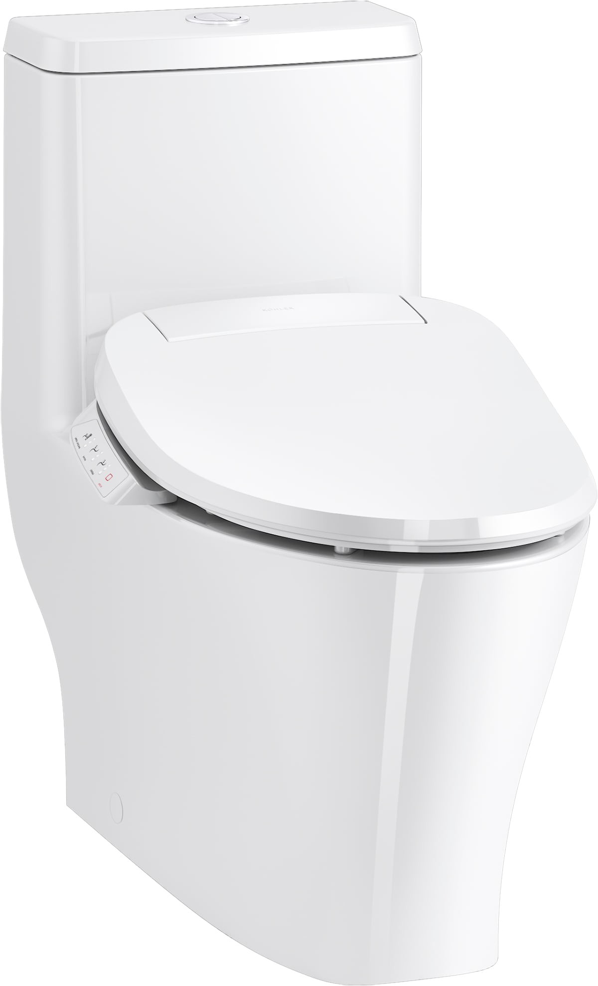 KOHLER Reach Curv White Dual Flush Compact Elongated Standard Height WaterSense Soft Close