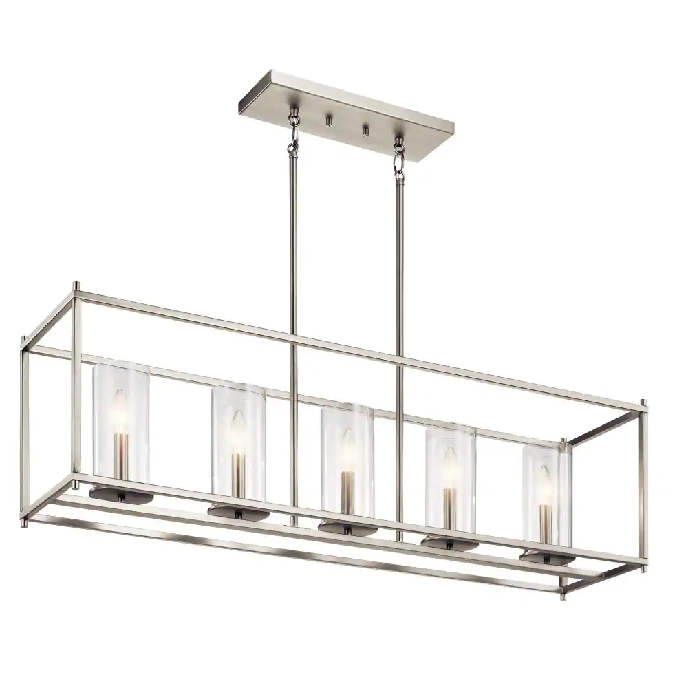 Kichler Crosby 5-Light Brushed Nickel Transitional Dry Rated Chandelier ...