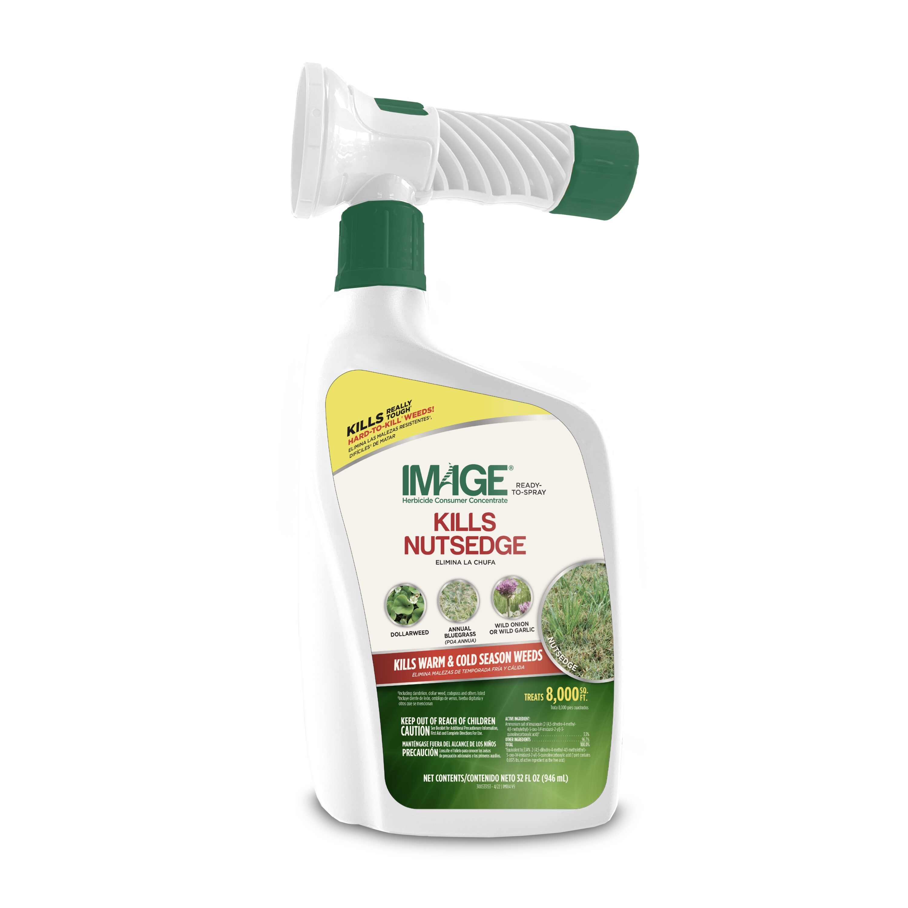 IMAGE Nutsedge and Tough Weed Killer RTU 32oz Hose End Sprayer Lawn