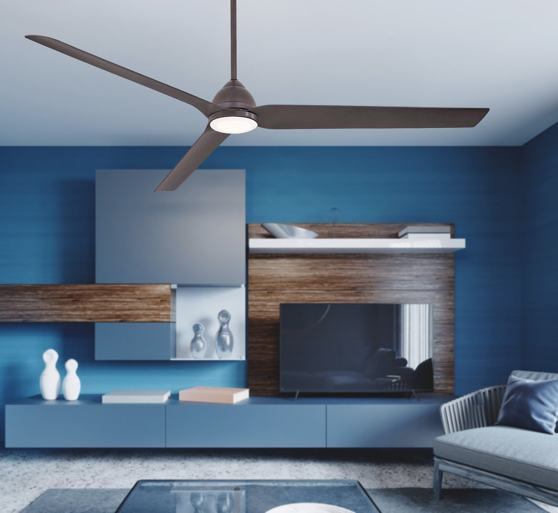 Minka Aire Java Xtreme 84 84-in Integrated LED Outdoor Smart Kocoa with ...