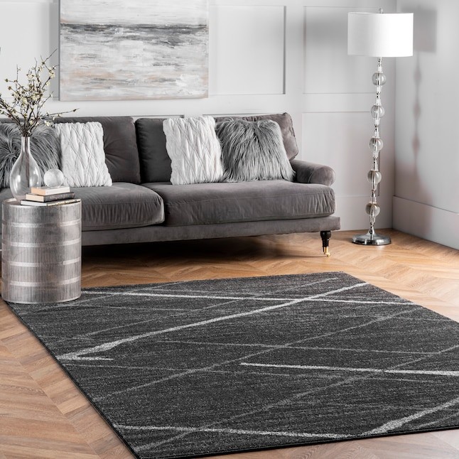 nuLOOM 6 x 9 Dark Gray Indoor Abstract Area Rug BDSM04B6709 Best