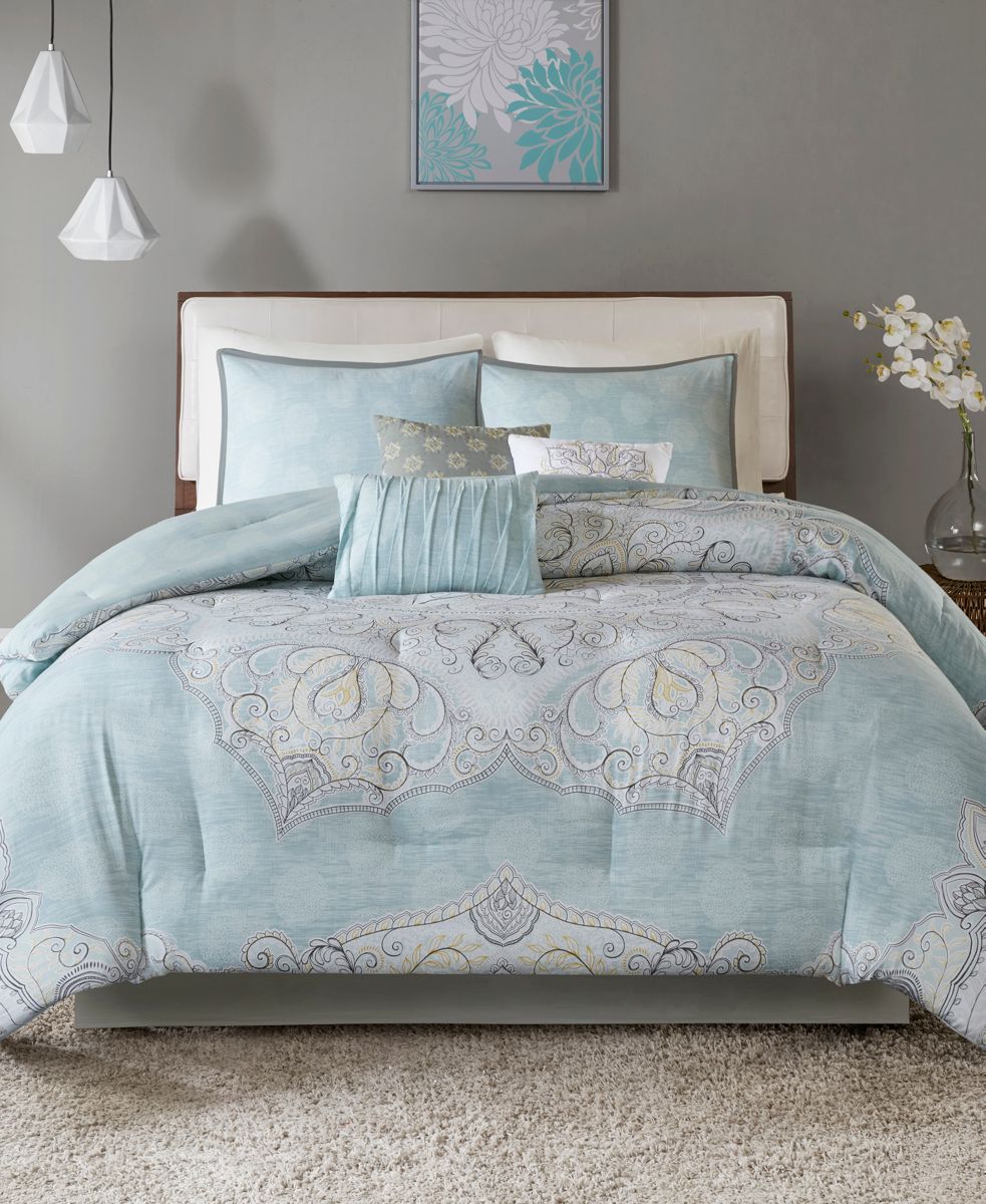 Lucinda Cotton Reversible 7-Pc. Queen Comforter Set Best Deals and ...