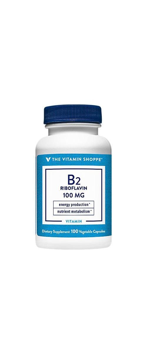 Vitamin B2 Riboflavin - Energy Production & Nutrient Metabolism - 100 ...