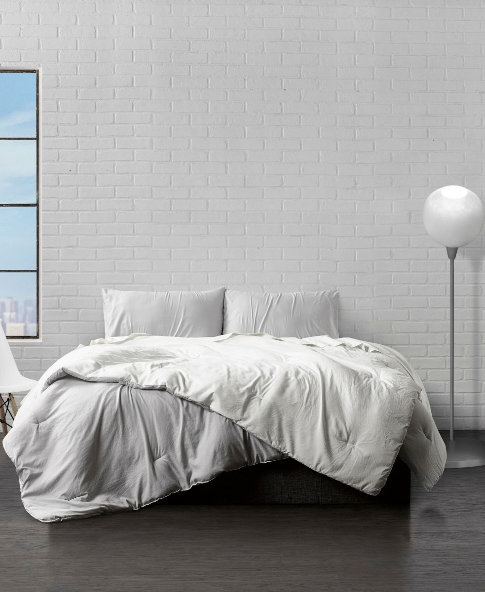 Reversible Brushed Microfiber Plush DownAlternative Comforter 3 Piece