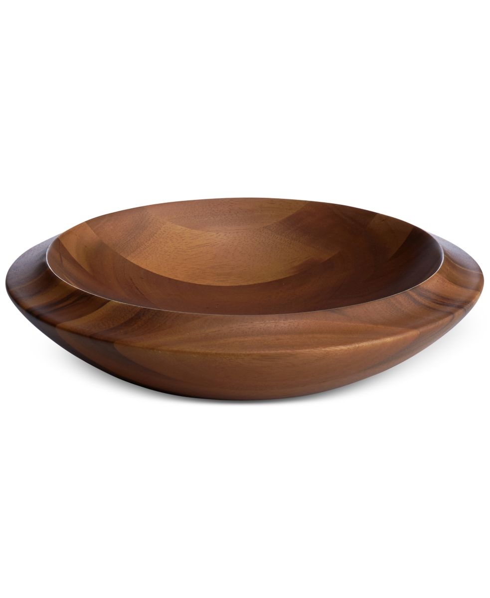 Nambe Skye Dinnerware Collection by Robin Levien Wood Centerpiece Bowl ...
