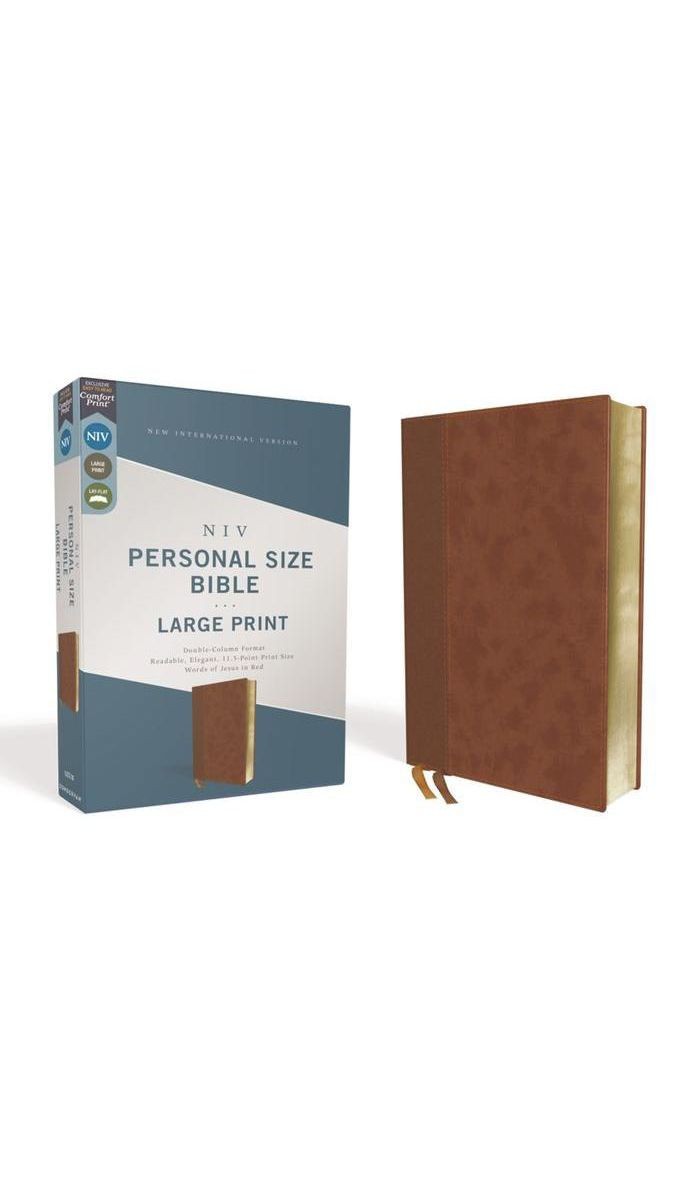Niv Personal Size Bible Large Print Leathersoft Brown Red Letter niv-personal-size-bible-large-print-leathersoft-brown-red-letter
