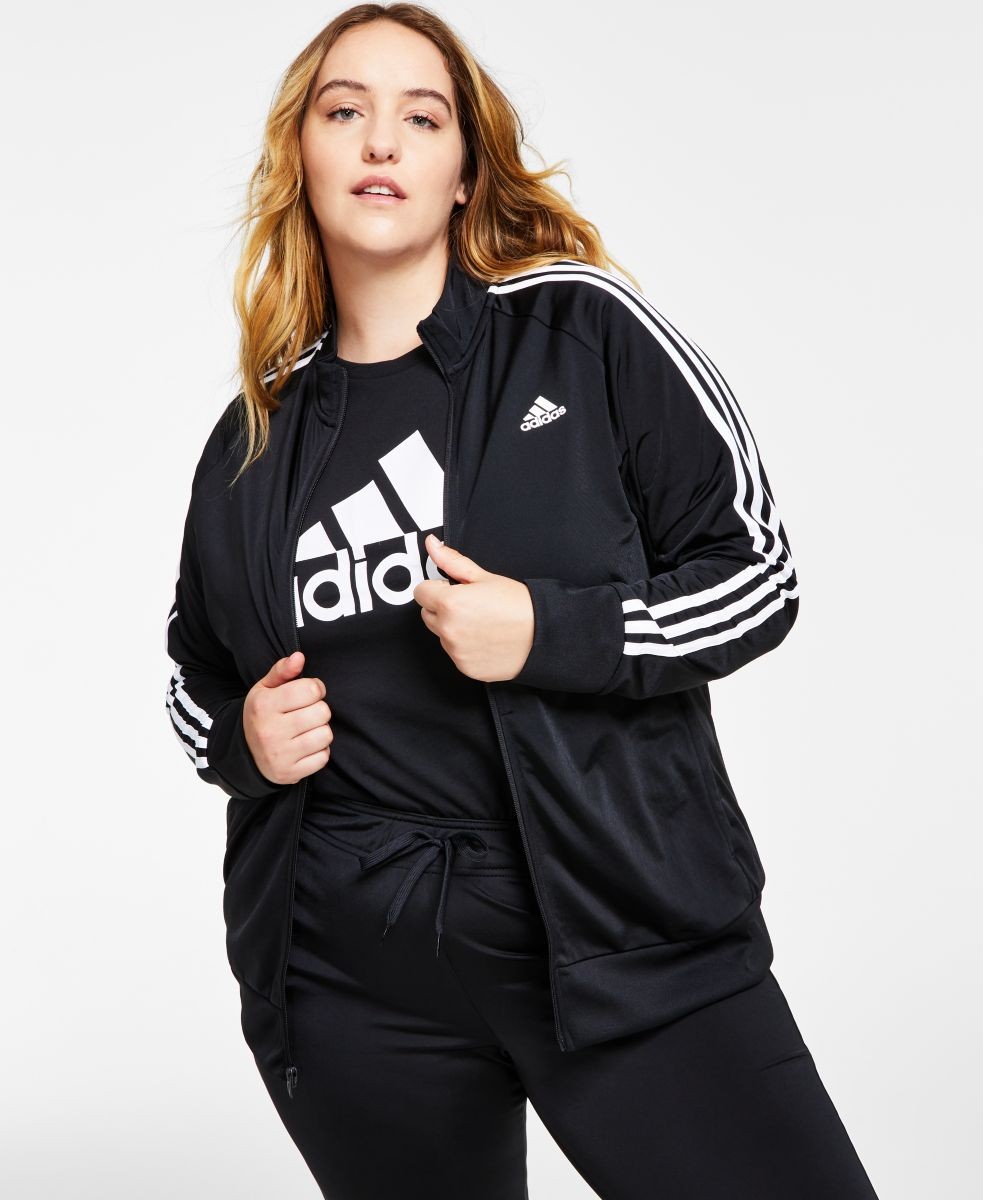 Women's 3Stripe Tricot Track Jacket, XS4X Women's 3Stripe Tricot