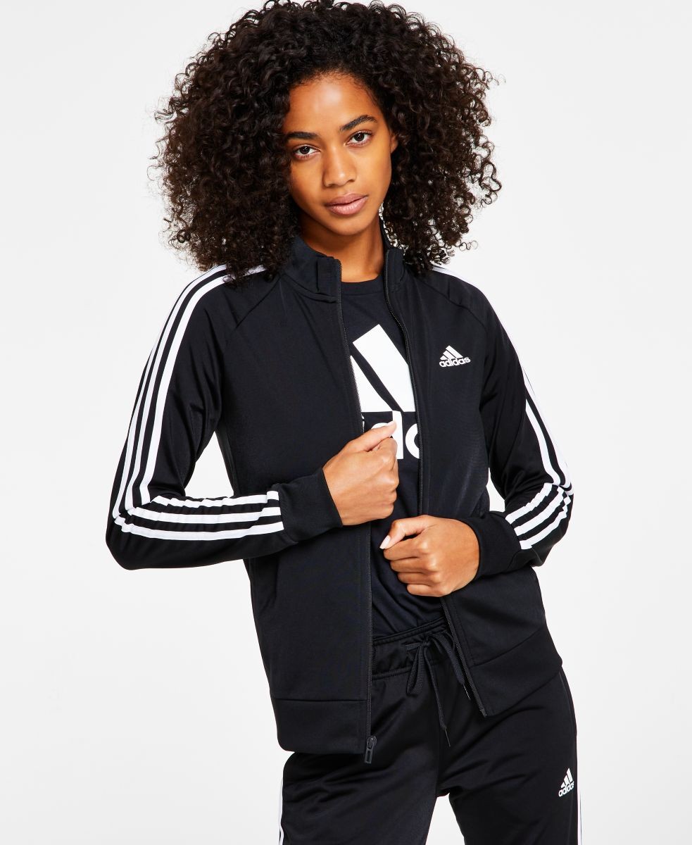 Women's 3Stripe Tricot Track Jacket, XS4X Women's 3Stripe Tricot