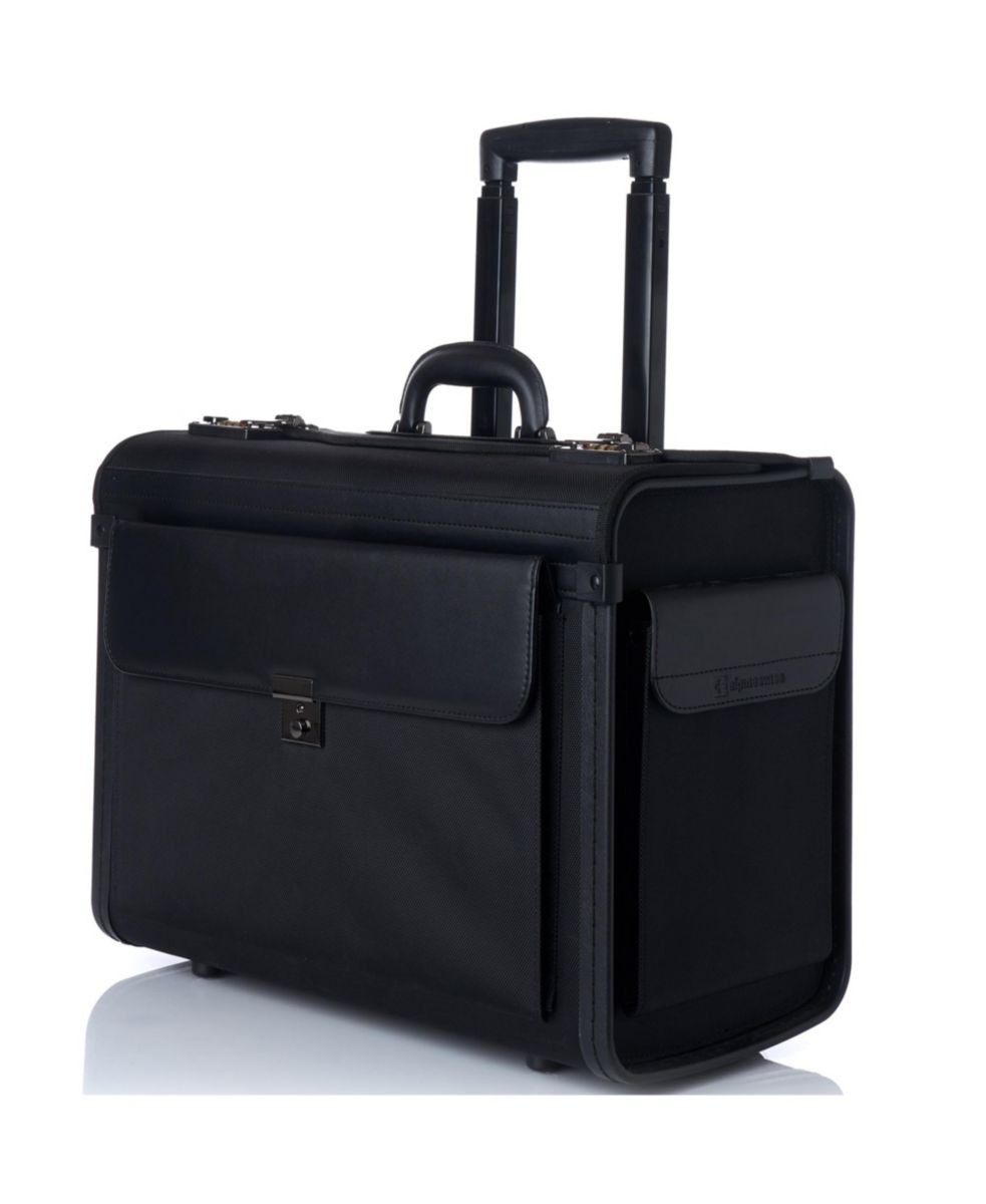 19" Wheeled Briefcase Rolling Case Sales Sample Pilot Lawyer Attache