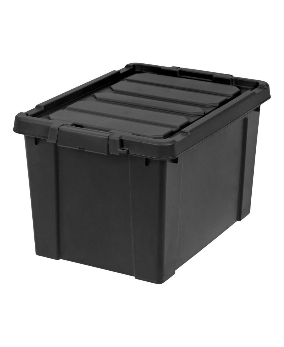 6 Pack 76qt/19gal Heavy-Duty Storage Plastic Bin Tote Container, Black ...