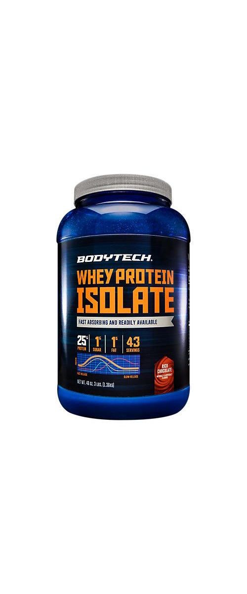 BodyTech Whey Protein Isolate Powder Rich Chocolate (3 lbs./43