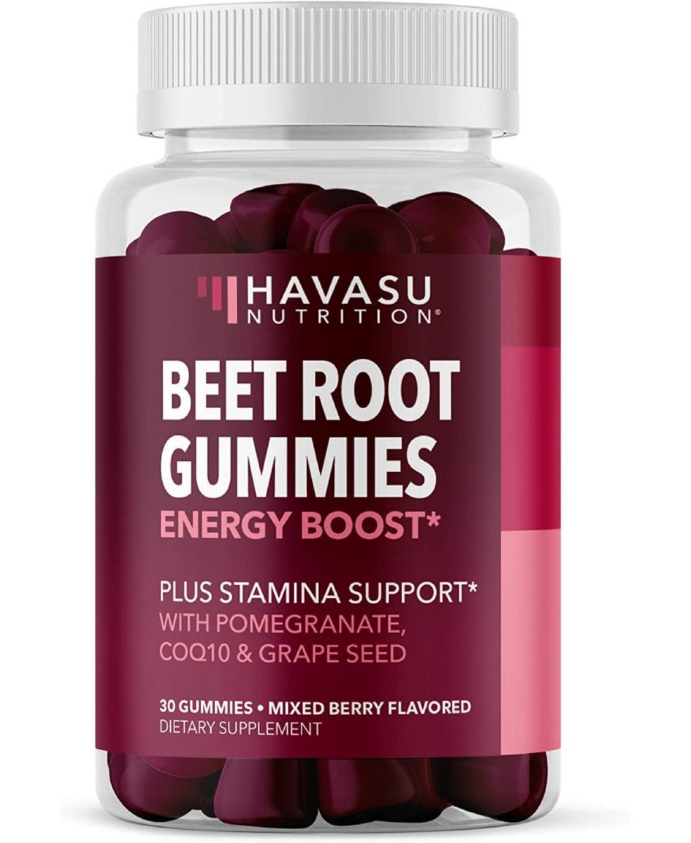 Beet Root + COQ10 Gummies with Pomegranate Extract Nitric Oxide Booster for Vascular Health