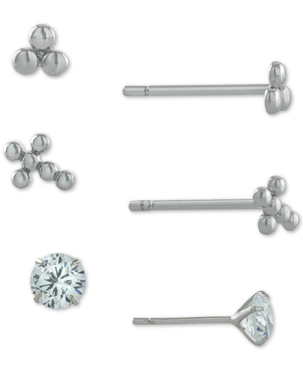 Giani Bernini 3-Pc. Set Small Earrings in Sterling Silver