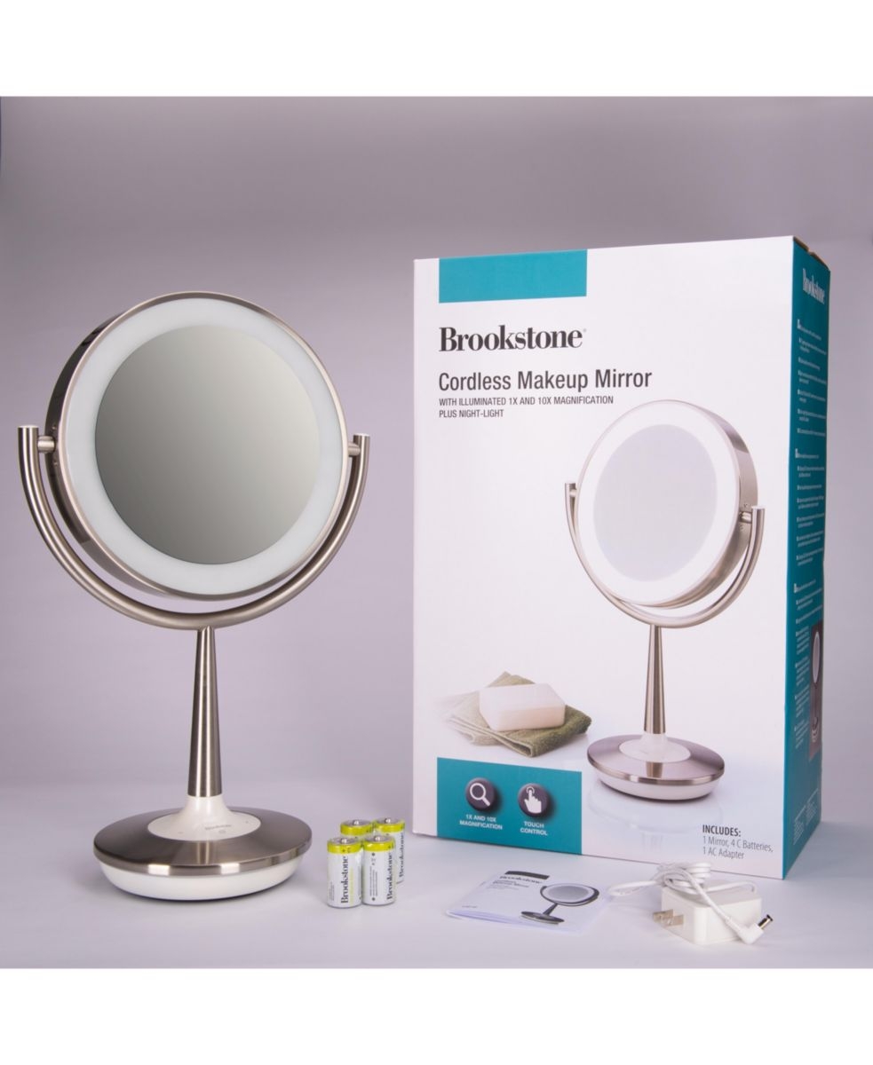 Brookstone Cordless Illuminated Makeup Mirror Best Deals and Price