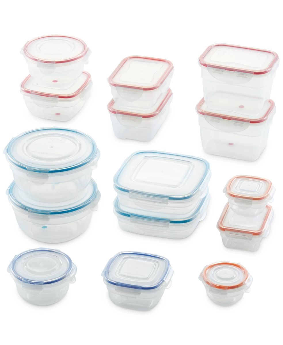 Lock n Lock Easy Essentials 30-Pc. Color Mates Storage Container Set ...