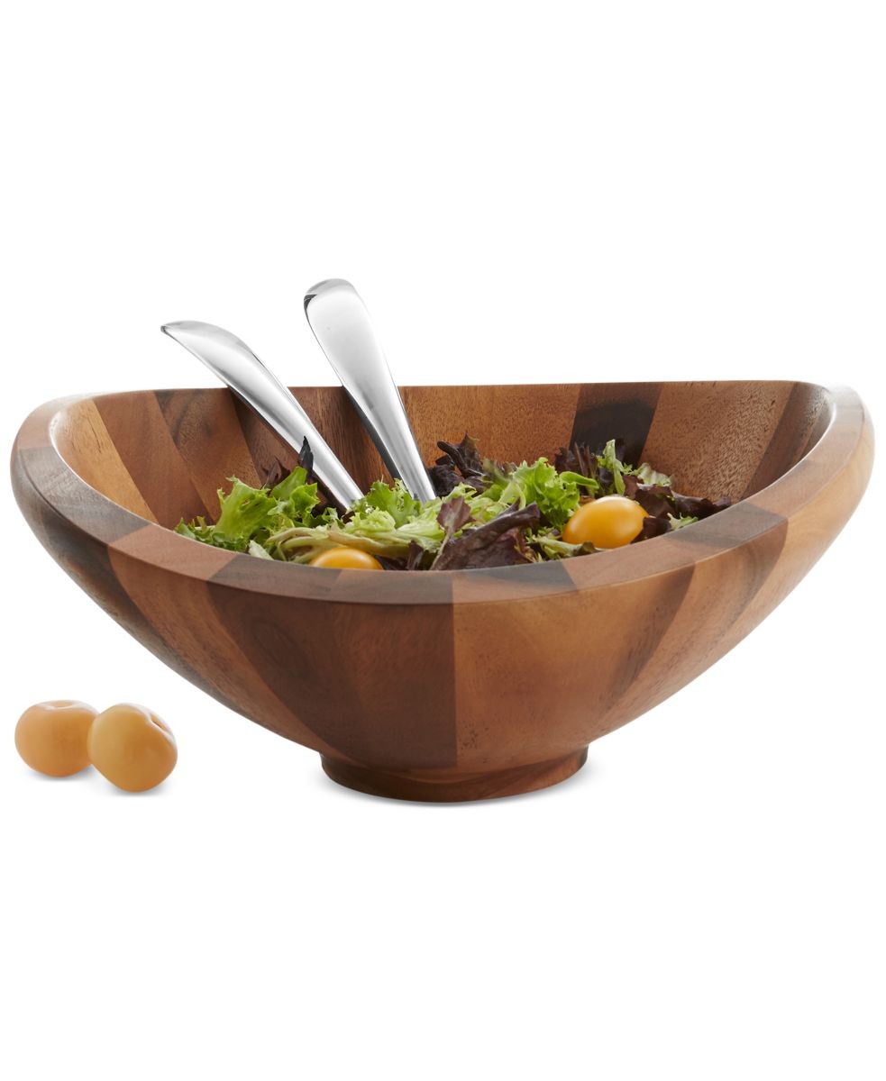 Nambe Butterfly 3 piece Wood Salad Set with Servers Best Deals and ...