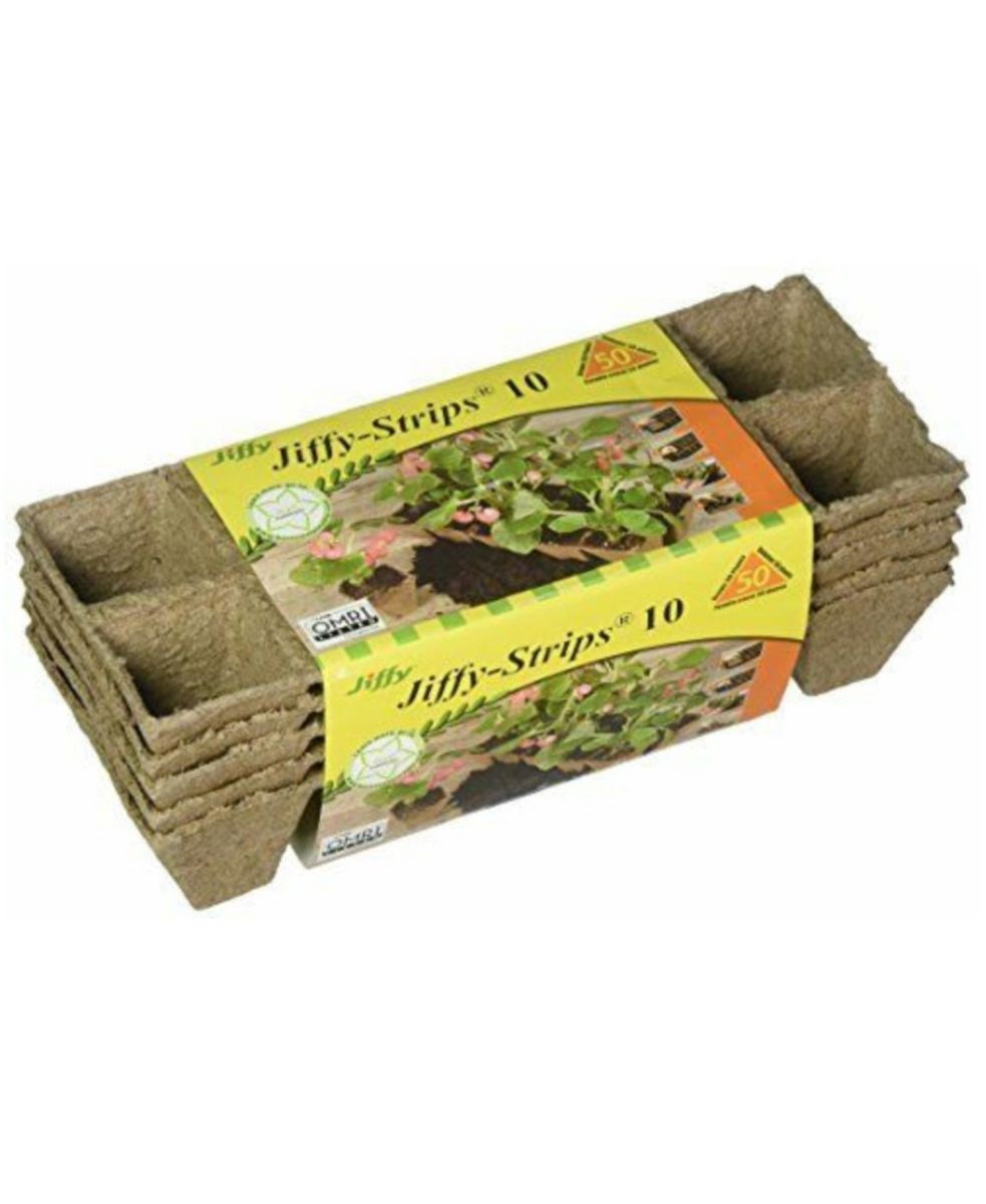 JS50 Jiffy-Strips Biodegradable Seed Starting Peat Strip -50 total pots ...