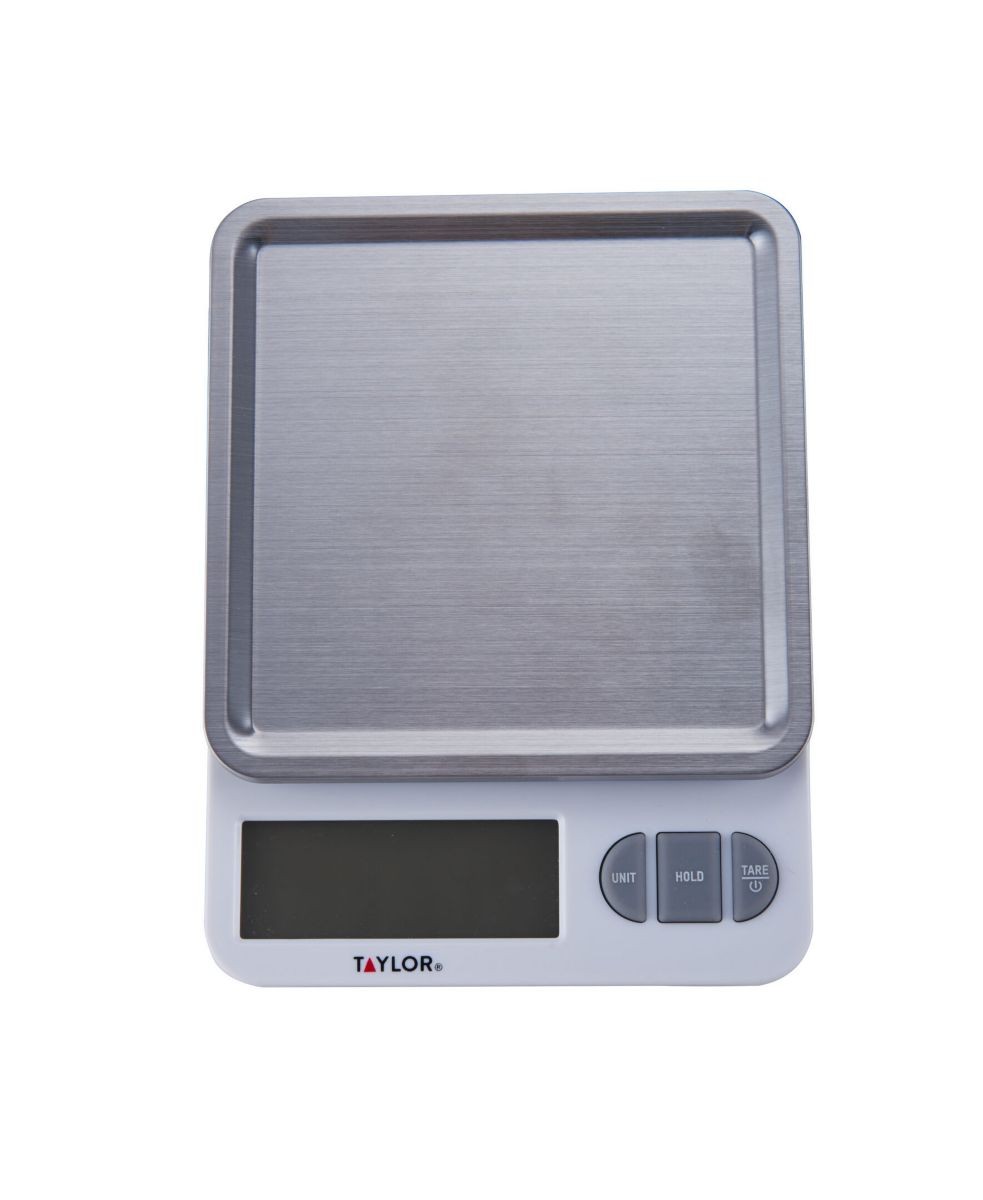 Taylor Digital Kitchen Scale with Removable Stainless Tray Set White