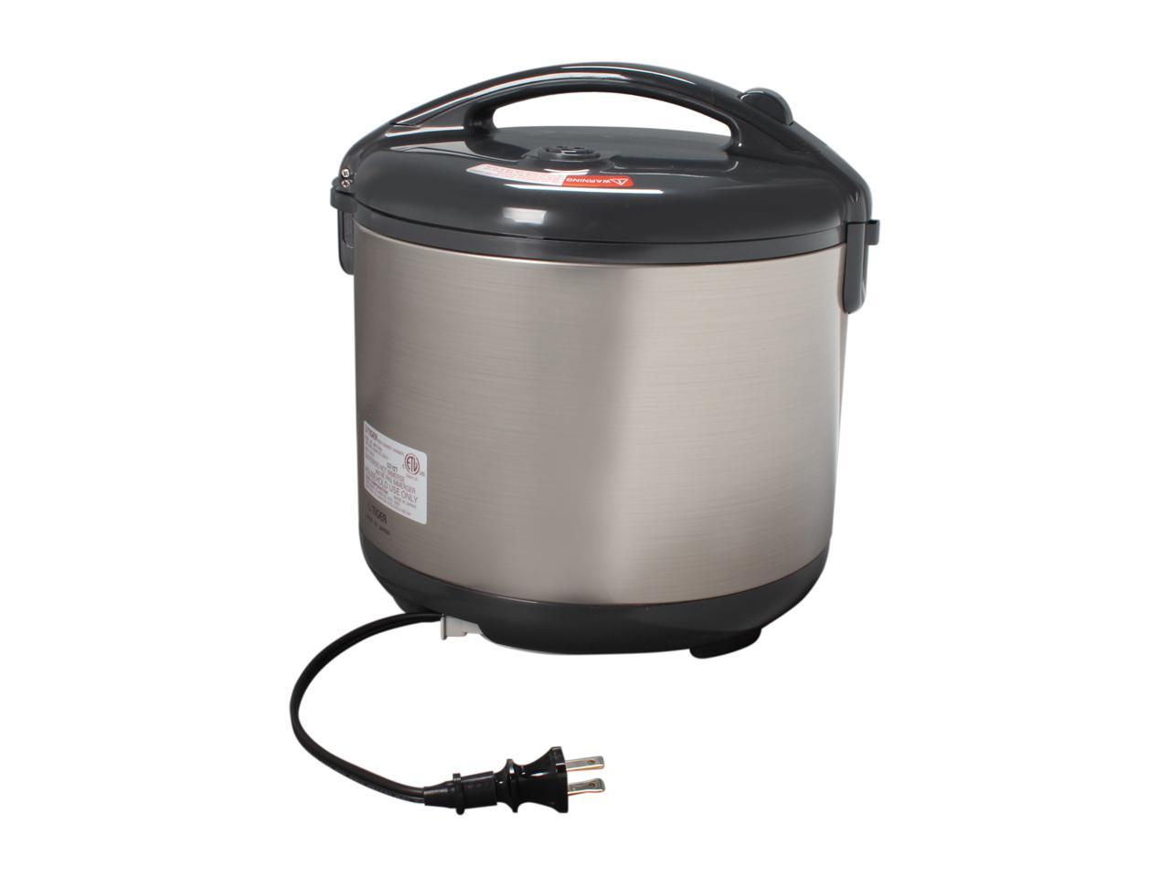 Tiger JNPS18U Rice Cooker and Warmer, Stainless Steel Gray, 20 Cups Cooked /10 Cups Uncooked