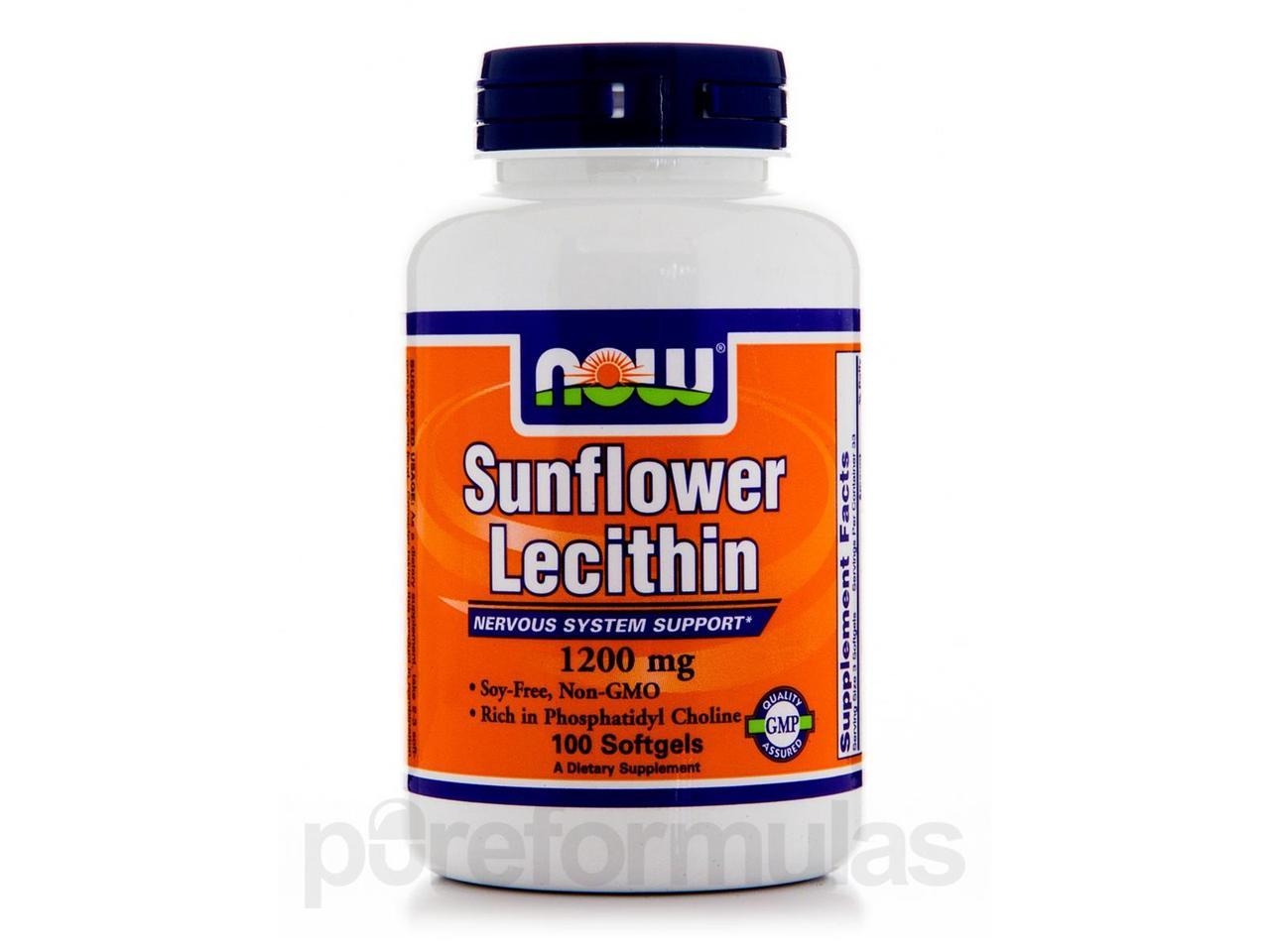 Sunflower Lecithin 1200mg Now Foods 100 Softgel Best Deals and