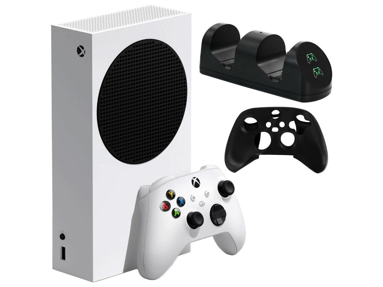 Xbox Series S 512 GB All-Digital Console with Dual Charger and Silicone ...