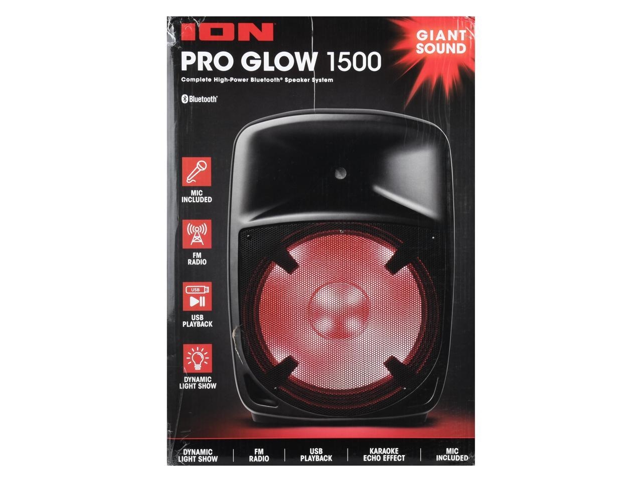 ION iPA114 Audio PROGLOW 1500 In Music Brand, Inc. Ion Pro Glow 1500 Bt
