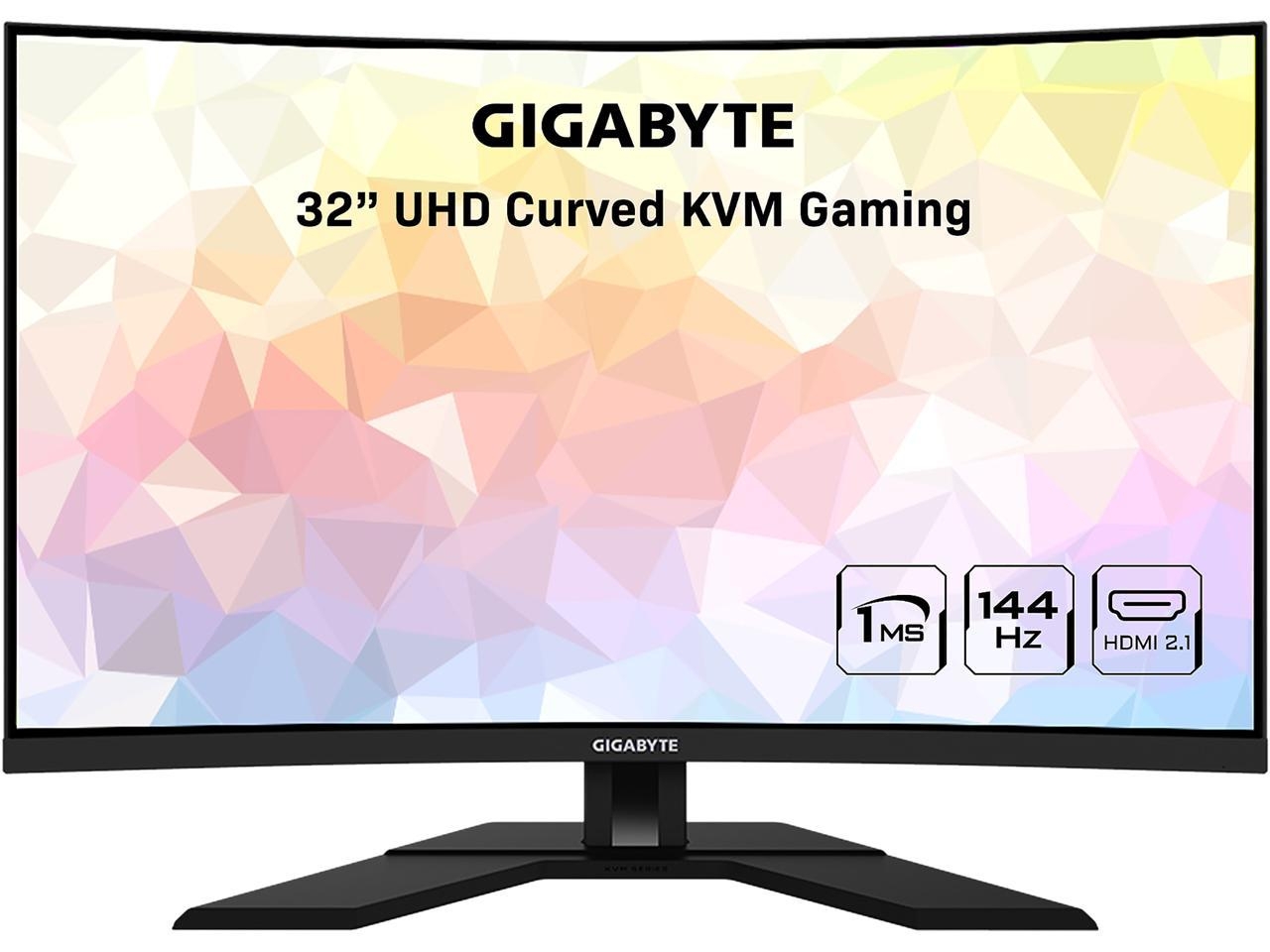 GIGABYTE 32" 144Hz 4K Curved Gaming Monitor 1ms FreeSync Premium Pro ...