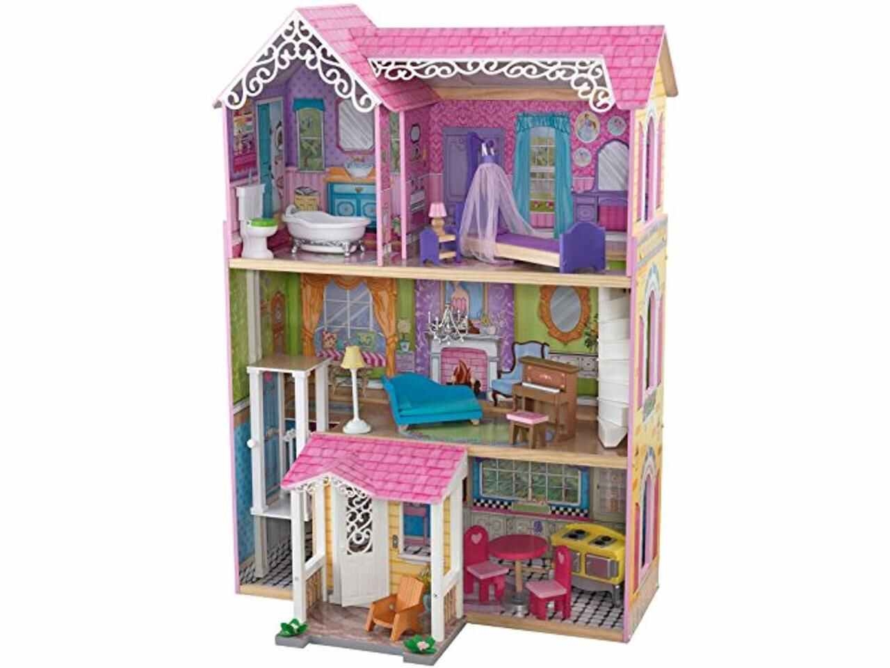  KidKraft Brooklyn's Loft Wooden Dollhouse with 25